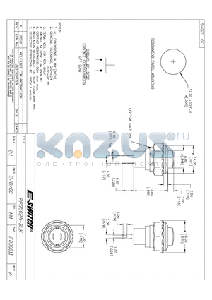 RP3502A-BLK datasheet - E-SWITCH RP3502A-BLK