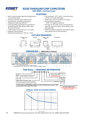 T496B105K025AS datasheet - SOLID TANTALUM CHIP CAPACITORS