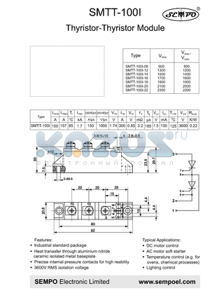 SMTT-100I datasheet - THYRISTOR-THYRISTOR MODULE