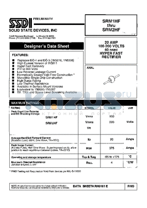 SRM2HF datasheet - HYPER FAST RECTIFIER