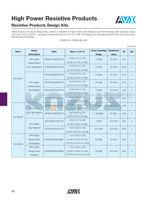 RP42525R0050GTTR datasheet - High Power Resistive Products