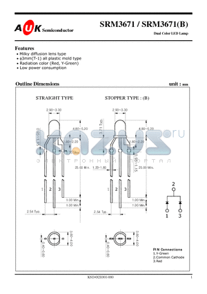 SRM3671 datasheet - Dual Color LED Lamp