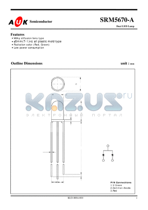 SRM5670A datasheet - Dual LED Lamp