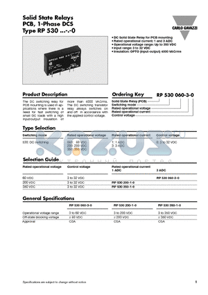 RP530350-1-0 datasheet - RP530060-3-0