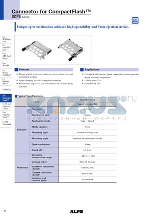 SCFB3A0900 datasheet - Connector for CompactFlash