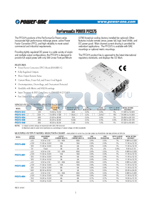 PFC375 datasheet - PerFormanCe POWER