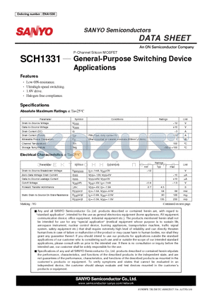 SCH1331 datasheet - General-Purpose Switching Device Applications