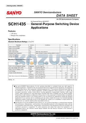 SCH1435 datasheet - General-Purpose Switching Device Applications