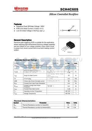SCH4C60S datasheet - Silicon Controlled Rectifiers
