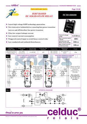 SCI0100600 datasheet - IGBT BASED DC SOLID-STATE RELAY