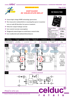 SCI0251700 datasheet - IGBT BASED DC SOLID-STATE RELAY