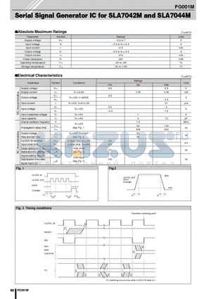 PG001M datasheet - Serial Signal Generator IC for SLA7042M and SLA7044M