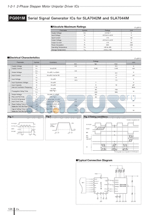 PG001M datasheet - Serial Signal Generator ICs for SLA7042M and SLA7044M