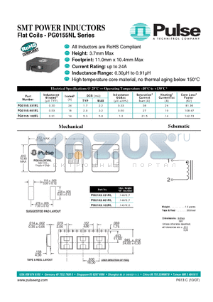 PG0155.331NL datasheet - SMT POWER INDUCTORS