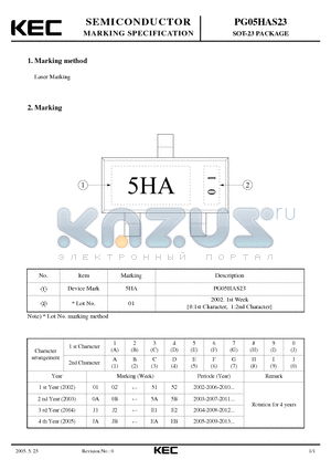 PG05HAS23_05 datasheet - SOT-23 PACKAGE