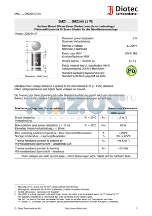 SMZ200 datasheet - Surface Mount Silicon-Zener Diodes (non-planar technology)