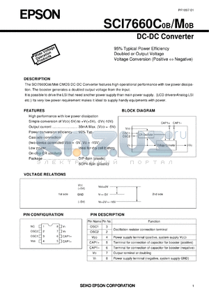 SCI7660 datasheet - DC-DC Converter