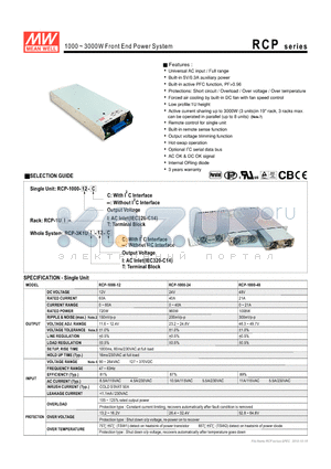 RCP-1000_11 datasheet - 1000 ~ 3000W Front End Power System