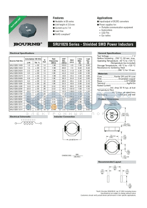 SRU1028-820Y datasheet - Shielded SMD Power Inductors