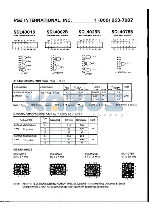 SCL4002B datasheet - INPUT NOR GATE