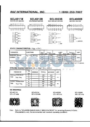 SCL4011B datasheet - INPUT NAND GATE