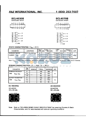 SCL4030B datasheet - QUAD EXCLUSIVE - OR GATE