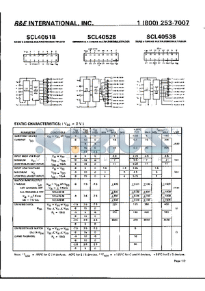 SCL4052B datasheet - MULTIPLEXER/DEMULTIPLEXER