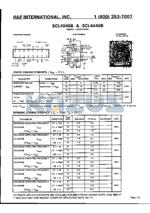 SCL4446B datasheet - PHASED-LOCKED LOOPS