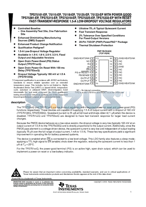 V62/03636-10XE datasheet - FAST-TRANSIENT-RESPONSE 1.5-A LOW-DROPOUT VOLTAGE REGULATORS