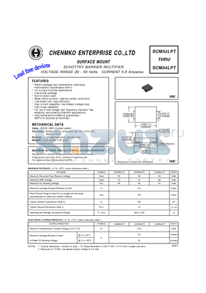 SCM52LPT datasheet - SCHOTTKY BARRIER RECTIFIER