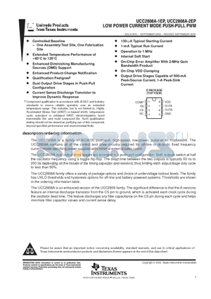 V62/04642-01XE datasheet - LOW POWER CURRENT MODE PUSH-PULL PWM