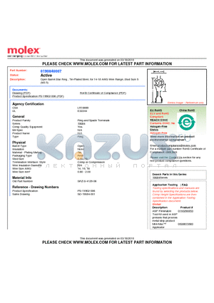 SRZ-S-4129-06 datasheet - Open Barrel Star Ring , Tin-Plated Steel, for 14-18 AWG Wire Range, Stud Size 6