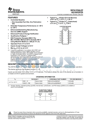 V62/04653-01XE datasheet - HEX INVERTER