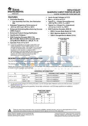 V62/04661-02YE datasheet - QUADRUPLE 2-INPUT POSITIVE-OR GATE