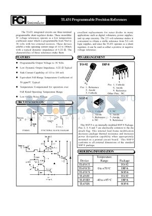 TL431CD datasheet - Programmable Precision References