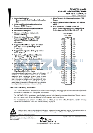 V62/04706-01XE datasheet - 3.3-V ABT 16-BIT BUFFER/DRIVER WITH 3-STATE OUTPUTS