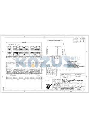 SS-73100-003 datasheet - EIGHT CONTACT, EIGHT POSITION SHIELDED STACK JACK ENHANCED SHIELD, 12 PORT(6 ON 6)