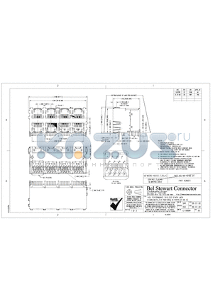 SS-73100-011 datasheet - HIGH PERFORMANCE SHIELDED STACK JACK 8 CONTACTS / 8 POSITIONS, 8 PORTS (4 ON 4)