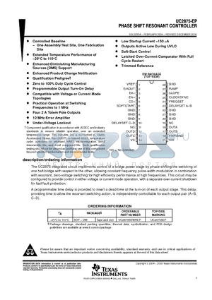 V62/04752-01XE datasheet - PHASE SHIFT RESONANT CONTROLLER