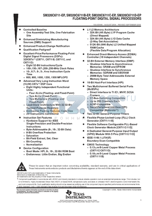 V62/04753-04YA datasheet - FLOATING-POINT DIGTAL SIGNAL PROCESSORS