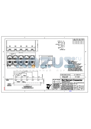 SS-734855-NF datasheet - FOUR CONTACT, EIGHT POSITION STACK JACK UNSHIELDED, 10 PORT (5 ON 5)