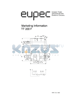 TT200F datasheet - MARKETING INFORMATION TT200F