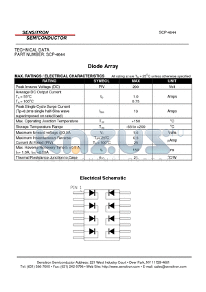SCP-4644 datasheet - Diode Array