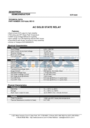 SCP-5285_08 datasheet - AC SOLID STATE RELAY