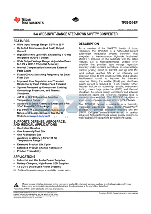 V62/09625-01XE datasheet - 3-A WIDE-INPUT-RANGE STEP-DOWN SWIFT CONVERTER