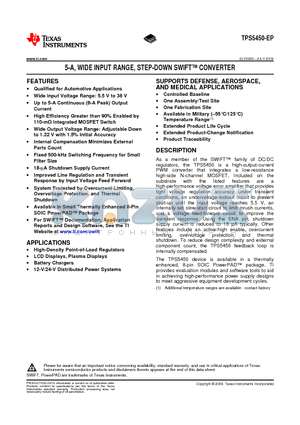 V62/90644-01XE datasheet - 5-A, WIDE INPUT RANGE, STEP-DOWN SWIFT CONVERTER