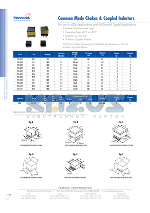 TTC-4111 datasheet - Common Mode Chokes & Coupled Inductors