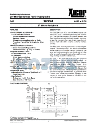 X86C64SM datasheet - E2 Micro-Peripheral