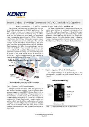 T499 datasheet - High Temperature (175) Tantalum SMT Capaci