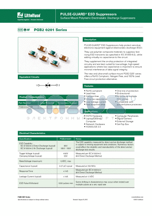 PGB2010201 datasheet - PGB2 0201 Series